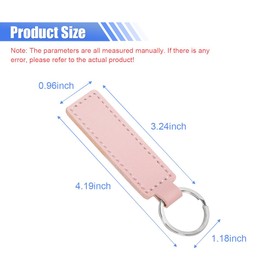 KITUREK Double-Sided Car Line Car Keychain, Creative PU Leather Key Chain Holder, Universal Keychain for Women Men (Pink)