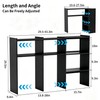 Desktop Bookshelf, 43”Adjustable Office Desktop Organizer Shelf, Countertop Storage Hutch