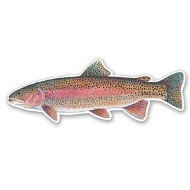 GT Graphics Rainbow Trout Fish - 12" Vinyl Sticker Waterproof Decal