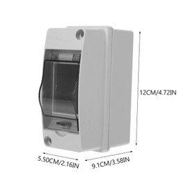 Veemoon Din Rail Enclosure 2-Way Distribution Box Circuit Breaker Protection Box Water Proof Case Ip66 Clear Cover Circuit Box Consumer Unit 2 Way Meter Box for Indoor and Outdoor ABS