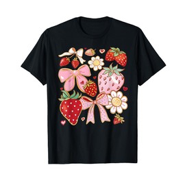Bow Strawberry The Berry Sweet One Strawberry T-Shirt