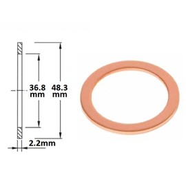 QMINOX CF35 Copper Seal Gasket for High Vacuum - 2.75" (2-3/4") Conflat Flange UHV Compatible - Leak-Proof Hermetic Seal for Semiconductor, Lab, and Vacuum Systems 5 Pack