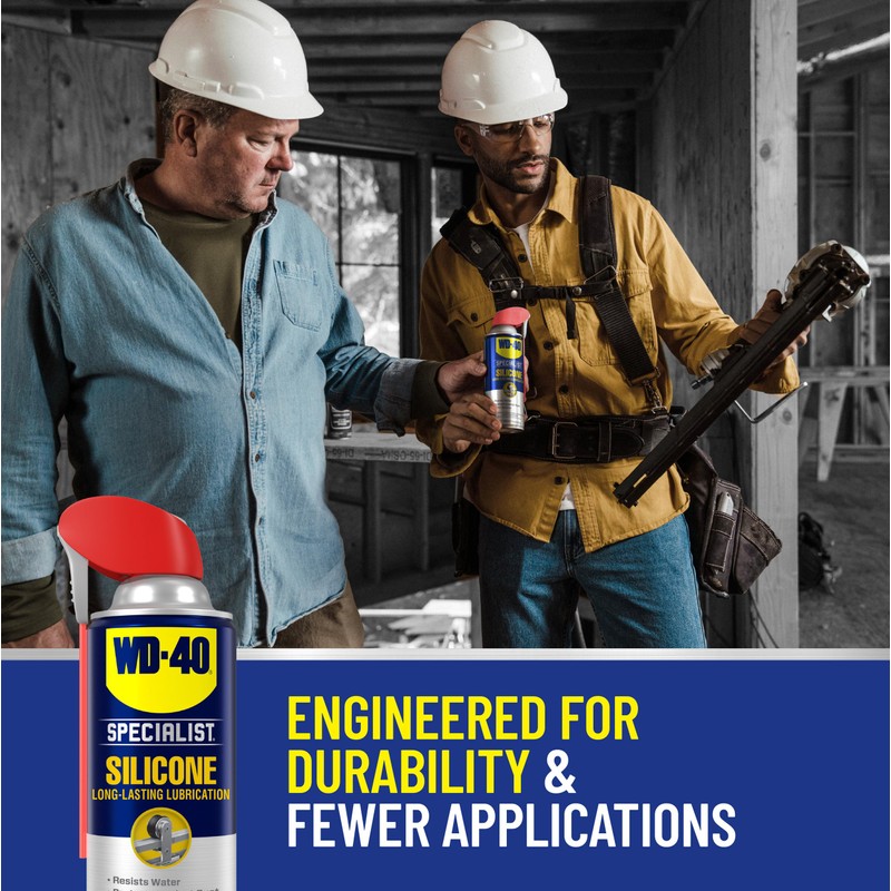 WD-40 Specialist Silicone Lubricant with SMART STRAW SPRAYS 2 WAYS,