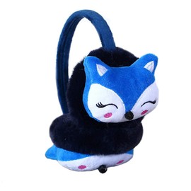 IBLUELOVER Boys Girls Cute Fox Earmuffs Faux Fur Earmuffs Adjustable Plush Warm Ear Warmers Cartoon Ear Muff Soft Fluffy Ear Protector for Girls Kids and Ladies, Xmas Birthday Gift