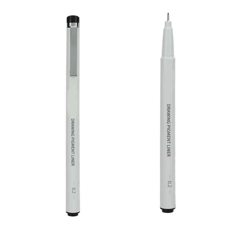 10Pcs Waterproof Micro Line Pens Strong Coverage Black Micro Pens