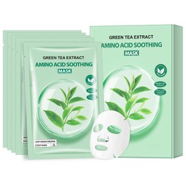 GUOYAOLIFU Tea Tree Facial Mask for Women,Hydrating Face Mask Sheet Home SPA,Moisturizing Face Sheet Mask for Dry, Oily,Sensitive Skin 30ml（5Pack）