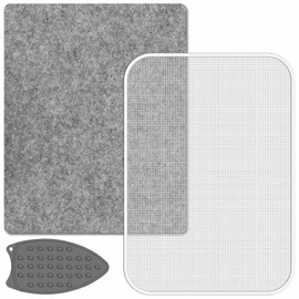 Seloom 17"X13.5" Wool Ironing Mat for Quilters with Iron Mesh Cloth, Wool Pressing Pad Easy Pressed Iron Mat for Retains Heat, Great for Quilting & Sewing Projects