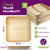 GoBeTree 25 Palm Leaf Plates 18 x 18 cm, Palm