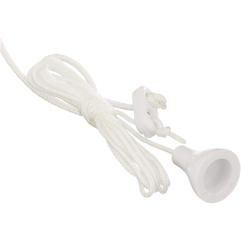 Mr. Gadget's Solutions® 1-Way Ceiling Switch Bathroom/Toilet Pull Cord, Round