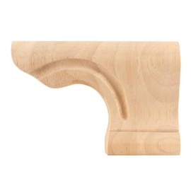 6 in. Right Pedestal Foot (Rubberwood)