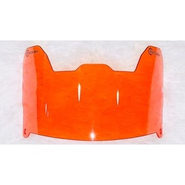 Precision Football Helmet Visor Transparent Colors // Fits Major Brands Kids, Youth & Adult Helmets // Eye Protection for Helmet and Facemask // Transparent Colors (Orange Crush)