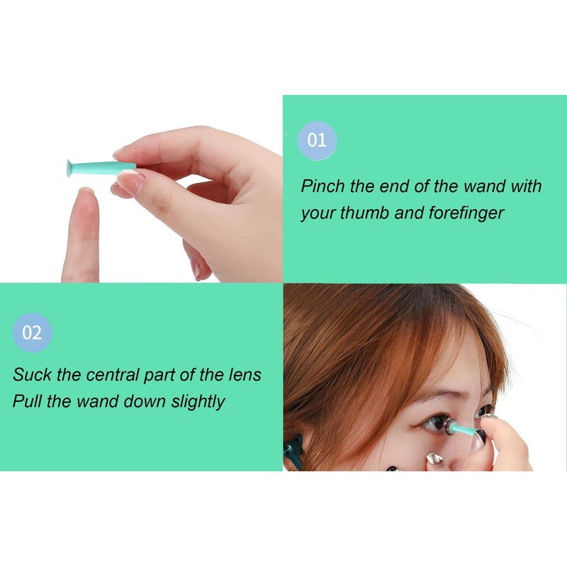 MUDOR Hard Contact Lens Remover, 3 Pieces Scleral and RGP