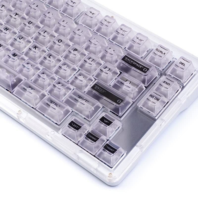 IDOBAO ICE Crystal Transparent Cherry Profile ABS Customized Keycaps Kit