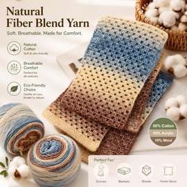 Katech Fairyland Yarn for Crocheting Knitting-4 Packs Gradient Cake Yarn