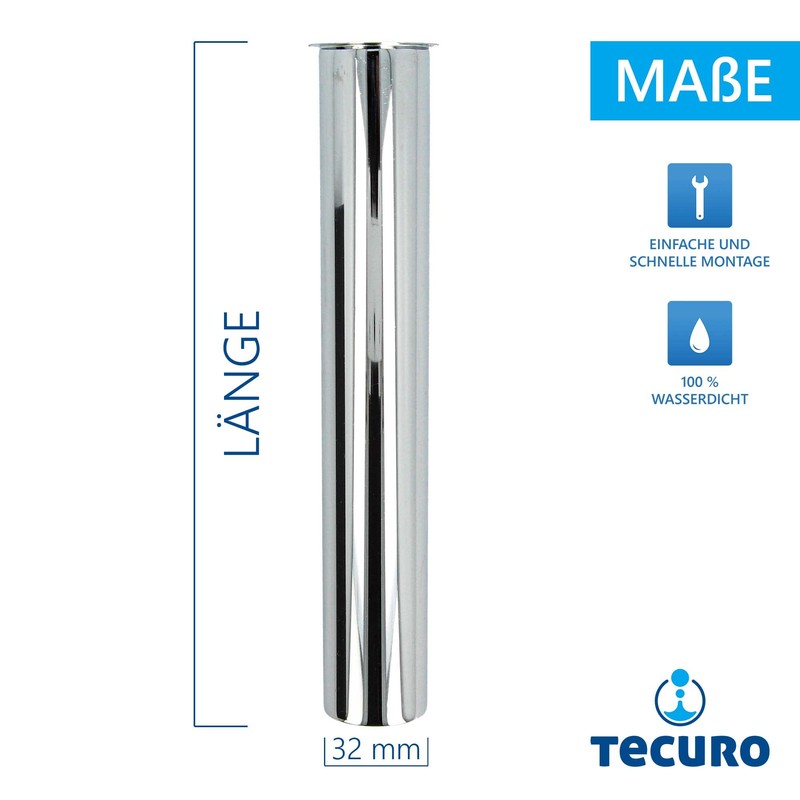 tecuro Dip Pipe Flanged Pipe Diameter 32 x 200 mm