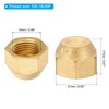 PATIKIL 5/8-18UN F Brass Compression Cap Fittings 2 External Stop