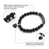 KRYMSON 1 Obsidian Bracelet, Black Heart Bracelet, Crystal Bead Bracelet,