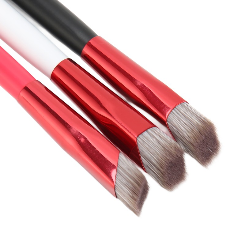 3PCS Brow Concealer Contour Brush Gray Hair Red White Black