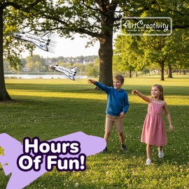 ArtCreativity Space Shuttle Gliders, Set of 24, Flying Toys for Boys & Girls, Made of Foam Material, Outdoor Toys for Children, Outer Space Party Favors for Kids, Great for Indoor & Outdoor Play