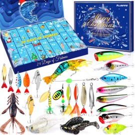 Advent Calendar 2024 Adult Fishing Advent Calendar Fishing Gifts For Men Teens Boys 24 Days Christmas Countdown Calendar Fishing Tackle Lures Gifts For Men