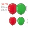 100 Pcs 12/10 Inch Red Green Different Sizes Latex Balloons,