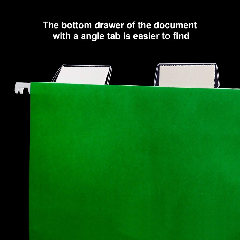 Jovitec 120 Sets Hanging Folder Tabs and Inserts Clear Plastic