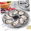 Ciieeo 1 Set Stainless Steel Oyster Storage Plate with Opening