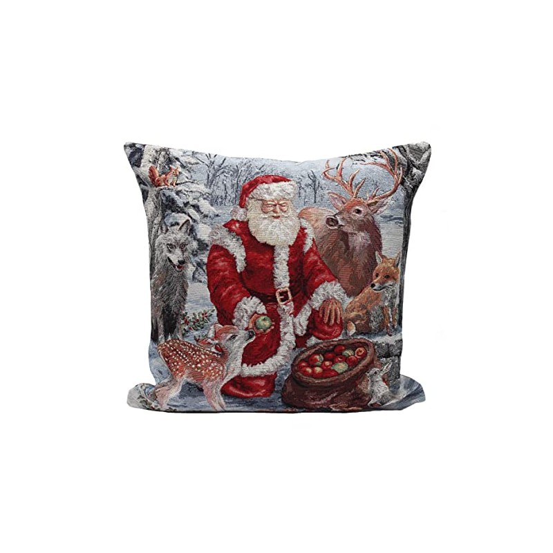Peggy Wilkins Textiles Woodland Christmas Tapestry Cushion 18" x 18"
