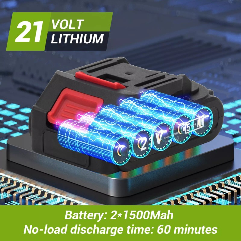 MDBT 21V Electric Lawn Mower 2pcs Rechargable Batteries Field Hay