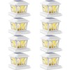 SIEDiNLAR Solar Post Cap Lights Outdoor, Aluminum Glass 2 Modes
