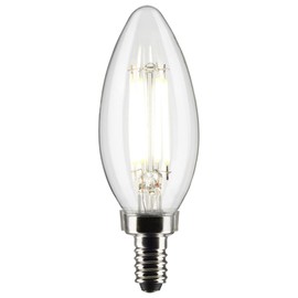 Satco Lighting S21273-5.5 Watt B11 LED Clear Dimmable Light Bulbs - Candelabra Base - 90 CRI - 2700K - 120 Volts - 15,000 Hours Rated (12 LED Bulbs)