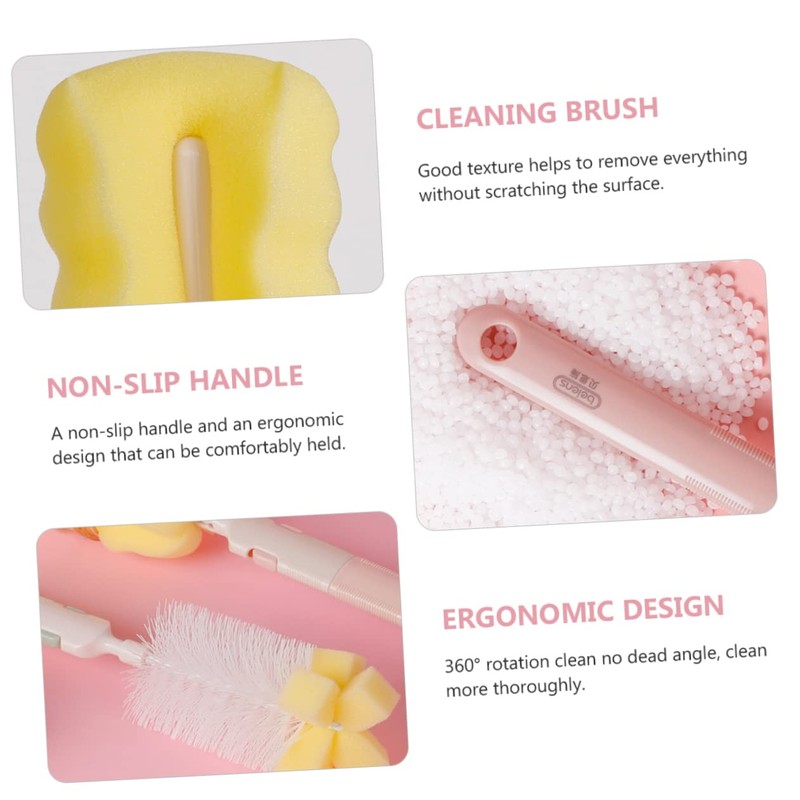 CHILDWEET 1 Set Feeding Bottle Cleaning Brush Set Rotating Pacifier