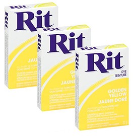 RIT All Purpose Powder Dye - Golden Yellow - 31.9g (1 1/8 oz) - 3 Pack