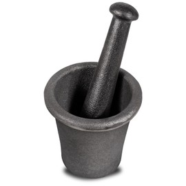 Cast Iron Mortar and Pestle Tool Set Heavy Duty Mortar Pestle Multipurpose for Kitchen Spices Grinder Smasher, Rock-Ore Crusher Large Size 8.3 inch Pestle and 8 Pound Mortar Pestle Set Manual