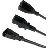 C14 to C13 NEMA 5-15R Y Splitter Power Cord IEC