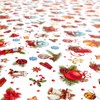 ANRO Oilcloth Tablecloth Oilcloth Tablecloth Christmas Baubles Festival Celebration Round