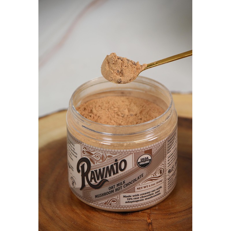 Rawmio Oat Milk Mushroom Hot Chocolate - Vegan, Kosher, Low-Fat