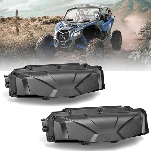 RUNNING PANTHER UTV Windshield Vent Self Install Kit, 2pcs Windscreen Ventilation Defrost Defog Accessories for Hard Coated Polycarbonate Windshields, Compatible with Can Am Maverick X3