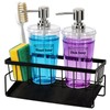 Kitchen Sink Caddy with Hand and Dish Soap Dispenser Set,