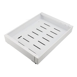 EVGATSAUTO Adjustable Width Cabinet Pull Out Shelf, Carbon Steel Slide Out Drawer Organizer with 3 Sideline Rails for Kitchen, Large Capacity, Easy to Install, Strong and Quiet