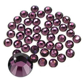 Jollin Hot Fix Crystals Flat Back Rhinestones Glass Glitter Stones Nail Art Gems SS16 576pcs Amethyst