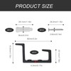 0XBIT Black Towel Hook, 2 Pieces Wall Mounted Hooks, Double