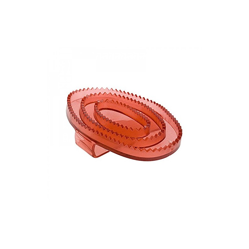 Horze Flexible Large Rubber Curry Comb - Red