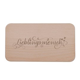 Deitert Wooden Breakfast Board with Favourite Person Rectangular Caligraphy Design
