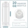 Didaey 4 Pcs Squeeze Bottles Refillable 20 oz, Inverted Plastic