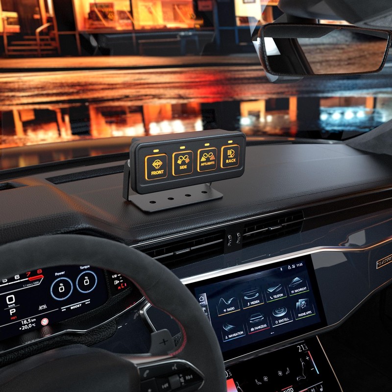 Somaer Wireless 4 Gang Switch Panel,Multifunction Remote Control Offroad Light