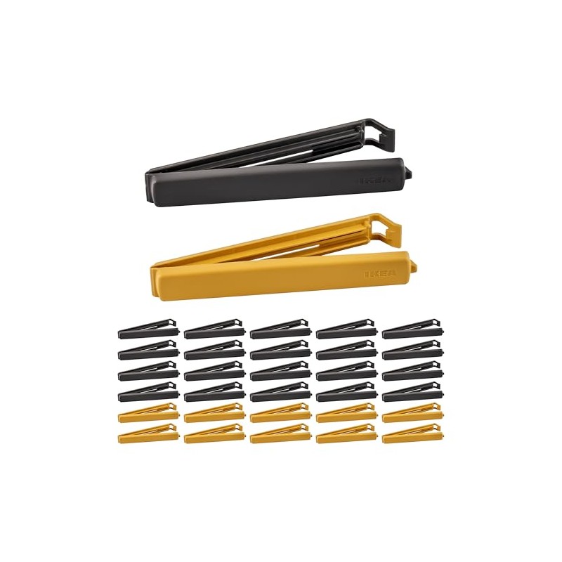 30 x BEVARA Plastic Large Food Sealing Clips, 14cm Long,