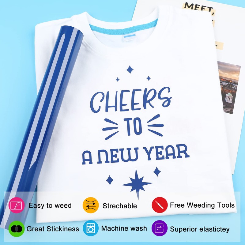 HTV Iron on Vinyl 12 inch x15 Feet Roll by