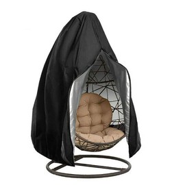 AIMALL Hanging Egg Chair Cover – Waterproof Outdoor Swing Chair Protector, 190T Oxford Fabric with Zipper for Garden, Patio, and Rattan Furniture