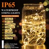 132FT(33FT*4)FT Lipstick Rechargeable Fairy Lights, Twinkle Lights Battery Operated, Mini